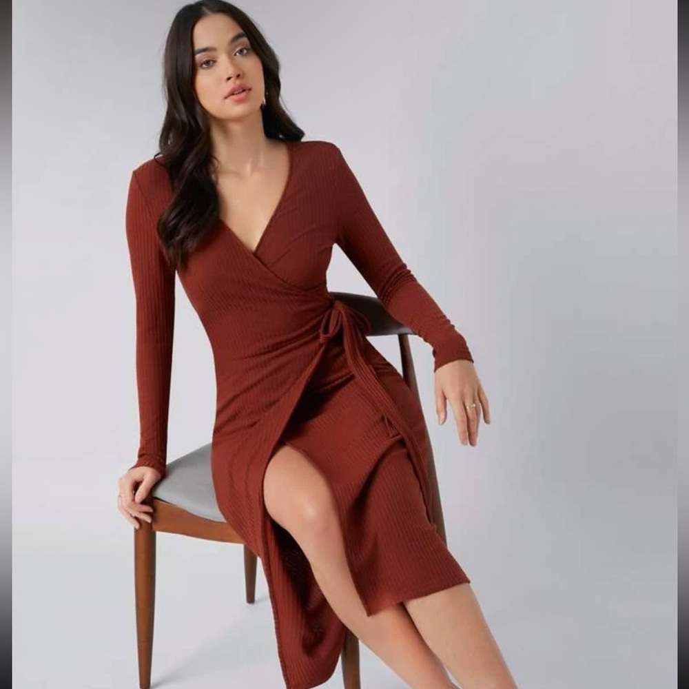 Brand new tericotta wrap dress